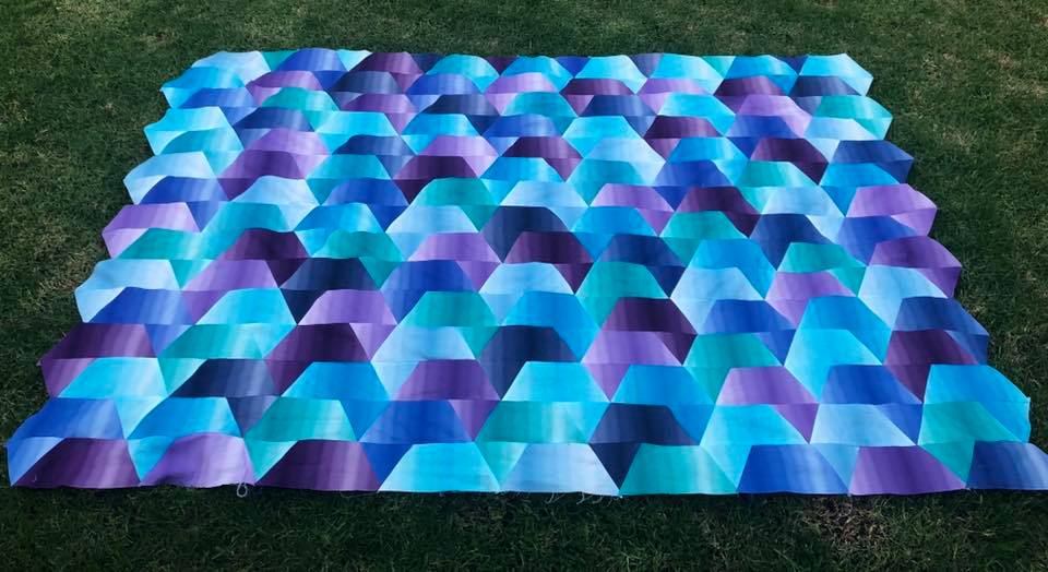 ombré mermaid splash quilt